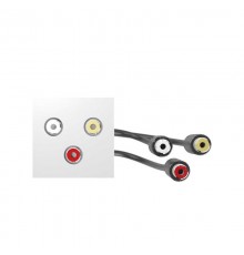 Simon S400 Модуль с адаптером, проходной 3xRCA мама/мама, белый, Simon 400  40001193-030  Simon