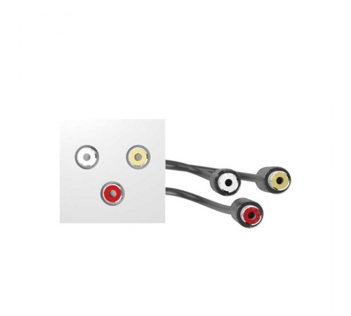 Simon S400 Модуль с адаптером, проходной 3xRCA мама/мама, белый, Simon 400  40001193-030  Simon