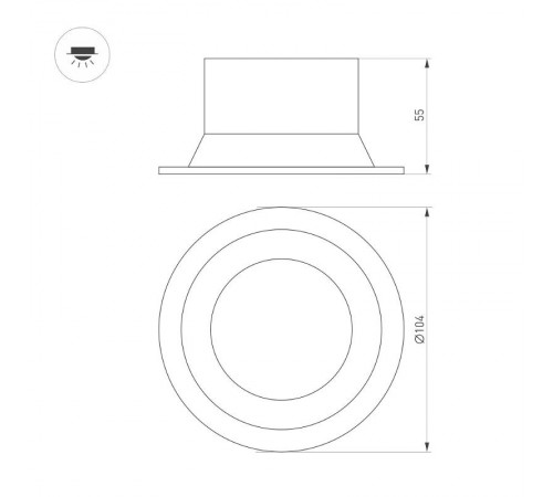 Светильник MS-BREEZE-BUILT-R104-12W Day4000 (BK, 85 deg, 230V) (Arlight, IP20 Металл, 3 года)  035612  Arlight
