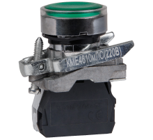 Кнопка КМЕ4540мЛС-24В-зеленый-4но+0нз-цилиндр-индикатор-IP54 289920  КЭАЗ