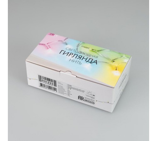 Светодиодная гирлянда ARD-STRING-CLASSIC-9000-WHITE-60LED-LIVE RGB-SPI (12V, 40W) (Ardecoled, IP65)  031523  Arlight