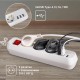 Удлинитель электрический  U-3es-3m-USB c заземлением с выключателем 3 розетки + 3xUSBA 3м 10А   Б0052901  ЭРА