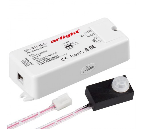 Датчик SR-8004-DC black (12-36V, 96-288W, PIR-Sensor)  020866  Arlight