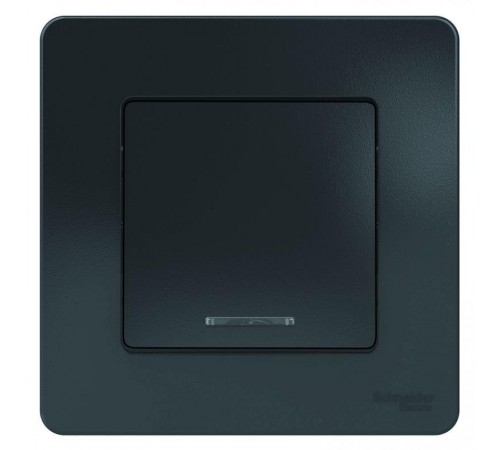 Blanca Антрацит С/У Выключатель 1-клавишный с подсветкой, 10А, 250B  BLNVS010116  SE
