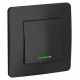 Blanca Антрацит С/У Выключатель 1-клавишный с подсветкой, 10А, 250B  BLNVS010116  SE