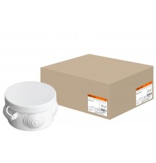 Коробка распределительная о/п D65х40мм, крышка, IP54, 4вх.  SQ1401-0101  TDM