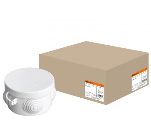 Коробка распределительная о/п D65х40мм, крышка, IP54, 4вх.  SQ1401-0101  TDM