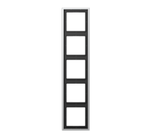 Рамка для вертикальной и горизонтальной установки, 5 постов; металл; алюминий; Aluminium  AL2985  Jung