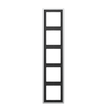 Рамка для вертикальной и горизонтальной установки, 5 постов; металл; алюминий; Aluminium  AL2985  Jung