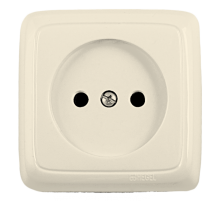 Розетка открытой установки, одноместная, цвет сл.кость  РА16-101-01  HEGEL