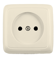 Розетка открытой установки, одноместная, цвет сл.кость  РА16-101-01  HEGEL