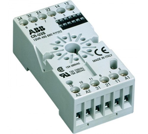 Цоколь CR-U3S с доп.модулем для реле CR-U 3ПК  1SVR405660R0000  ABB