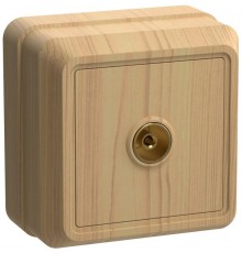 ОКТАВА сосна Розетка 1-местная телевизионная РТВ20-ОС EAO10-K03-DC  GENERICA