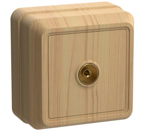 ОКТАВА сосна Розетка 1-местная телевизионная РТВ20-ОС EAO10-K03-DC  GENERICA