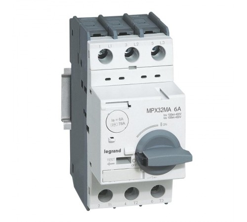 Выключатель автоматический для защиты электродвигателей MPX3 32MA 6A 100kA  417348  Legrand