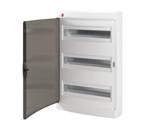 Щиток настенный с дверцей 54 мод.,IP41, белый, с клеммным блоком 63А и замком  RB54W4TWDL  DKC