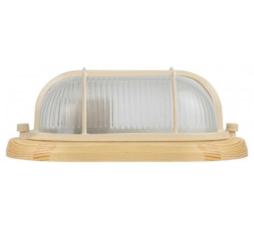 Светильник пылевлагозащищен. под лампу для ЖКХ НБО 04-60-012 с решеткой КАНТРИ (дерево), 60Вт, Е27, 220В, IP54, УХЛ4 основание сталь  Б0048417  ЭРА