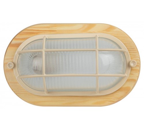 Светильник пылевлагозащищен. под лампу для ЖКХ НБО 04-60-012 с решеткой КАНТРИ (дерево), 60Вт, Е27, 220В, IP54, УХЛ4 основание сталь  Б0048417  ЭРА