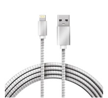 Кабель REXANT USB-Lightning 2 A, 1 м, матовая сталь 18-7057  REXANT