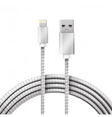 Кабель REXANT USB-Lightning 2 A, 1 м, матовая сталь 18-7057  REXANT