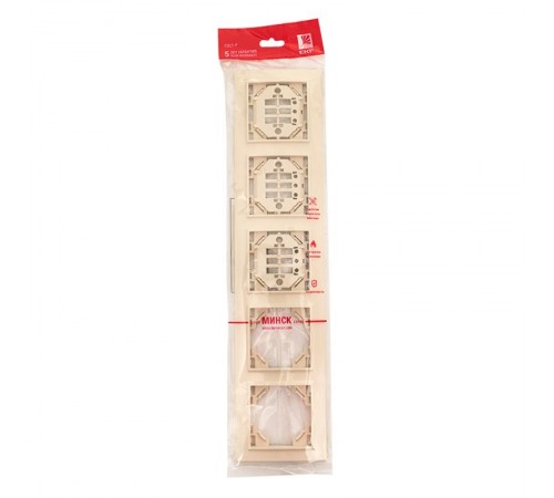 Рамка 5-местная горизонтальная бежевый Минск EKFERM-G-305-20EKF