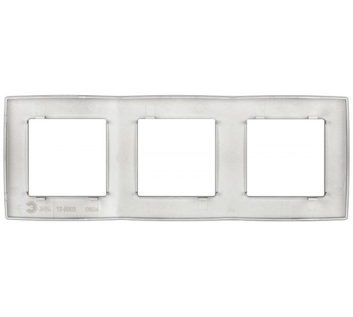Рамка для розеток и выключателей ЭРА Серия 12 12-5003-16 на 3 поста, титан   Б0065739  ЭРА