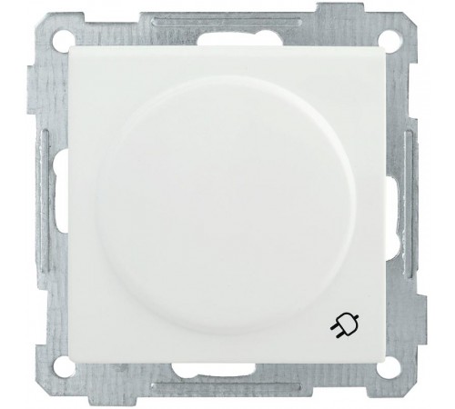 BOLERO белый Розетка с/з со шторками с крышкой 16А РС16-1-0-Б  ERB16-K01-16  IEK