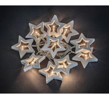 Гирлянда световая  NGF-D009-10WW-2AA-деревянные звёздочки  14047  Navigator