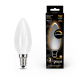 Лампа светодиодная Filament Свеча 9W 590lm 3000К Е14 milky диммируемая LED 1/10/50  103201109-D  Gauss