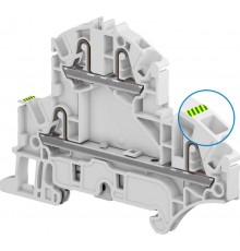 Клемма втычная ZK2,5-D2-PE - 2 уровня - фаза+земля - 2,5 мм?, 4 зажима  1SNK705212R0000  TE