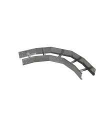 Угол лестничный горизонтальный 90 гр. 150х400х1,2 мм R600 N  LGL90-150-400-1.2-R600 N  КМ - профиль