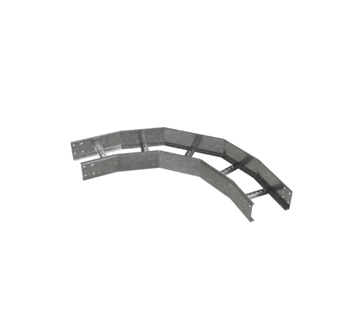 Угол лестничный горизонтальный 90 гр. 150х400х1,2 мм R600 N  LGL90-150-400-1.2-R600 N  КМ - профиль