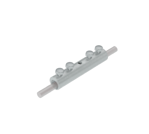 Четырехболтовой сквозной соединитель прутка  5-10 мм CU  4SS-D5-10 CU  КМ-профиль