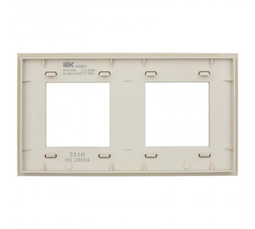 SKANDY Рамка 2-местная SK-F22B стекло беж.   SK-M22-G-K10  IEK
