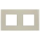 SKANDY Рамка 2-местная SK-F22B стекло беж.   SK-M22-G-K10  IEK