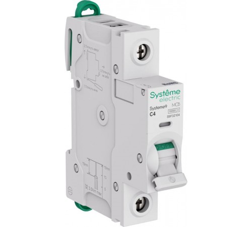 Systeme9 Автоматический выключатель (АВ) C 4A 1P 10kA 230В  S9F32104  SE