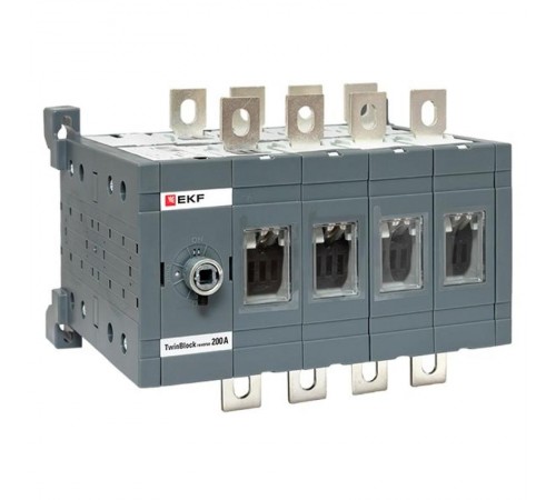Рубильник 200A 4P реверсивный без рукоятки управления TwinBlock  tb-s-200-4p-rev  EKF