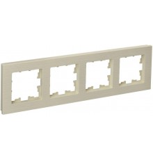 BRITE Рамка 4-ая РУ-4-Бр бежевый рифленый  BR-M42-51-K10  IEK