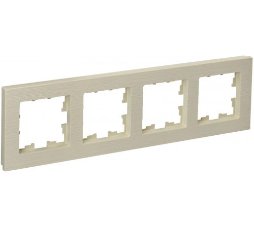BRITE Рамка 4-ая РУ-4-Бр бежевый рифленый  BR-M42-51-K10  IEK