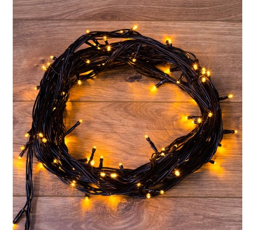 Гирлянда "Твинкл Лайт" 10 м,  черный ПВХ, 100 диодов, цвет желтый  303-131  NEON-NIGHT