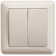 W59 Слоновая кость Выключатель 2-клавишный, 10А (в сборе)  VS510-252-28  SE