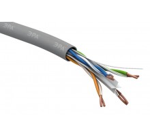 Кабель витая пара U-4-PVC-6 U/UTP 4x2x23 AWG Cat 6 CU PVC 305 метров  Б0053023  ЭРА