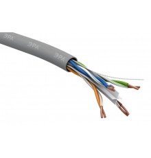 Кабель витая пара U-4-PVC-6 U/UTP 4x2x23 AWG Cat 6 CU PVC 305 метров  Б0053023  ЭРА