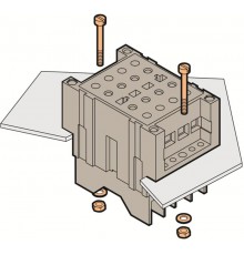 Блок TC-D-VA Клеммный для цепей напряжения, контакт до разрыва , полуутопленный монтаж, зажим под болт  1SNA166748R1300  TE