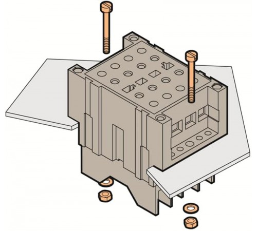 Блок TC-D-VA Клеммный для цепей напряжения, контакт до разрыва , полуутопленный монтаж, зажим под болт  1SNA166748R1300  TE