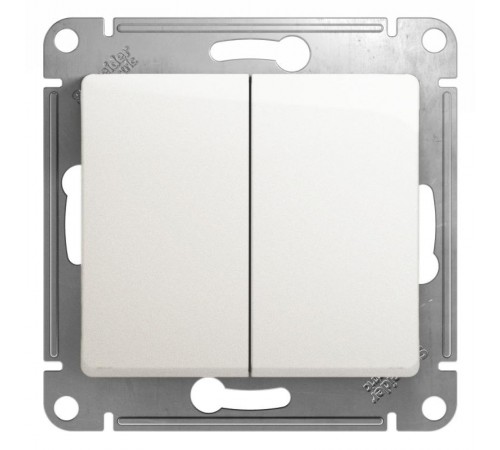 Glossa Перламутр Переключатель 2-клавишный, сх.6, 10АХ  GSL000665  SE
