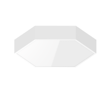 Светодиодный светильник Gexus 750х866 Up'n'Down шестиугольный подвесной 36 Вт/66 Вт 4000 K белый муар  V1-R0-00651-30000-4010240  VARTON