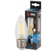 Лампа светодиодная F-LED B35-7W-840-E27 (филамент, свеча, 7Вт, нейтр, E27)  Б0027951  ЭРА