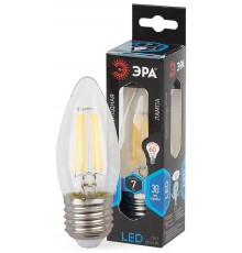 Лампа светодиодная F-LED B35-7W-840-E27 (филамент, свеча, 7Вт, нейтр, E27)  Б0027951  ЭРА
