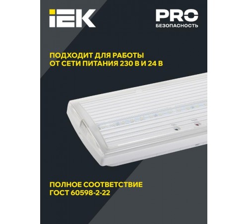 Указатель аварийный светодиодный ДПА 5030-1 3,5Вт 1ч постоянный накладной IP20  LDPA0-5030-1H-K01  IEK